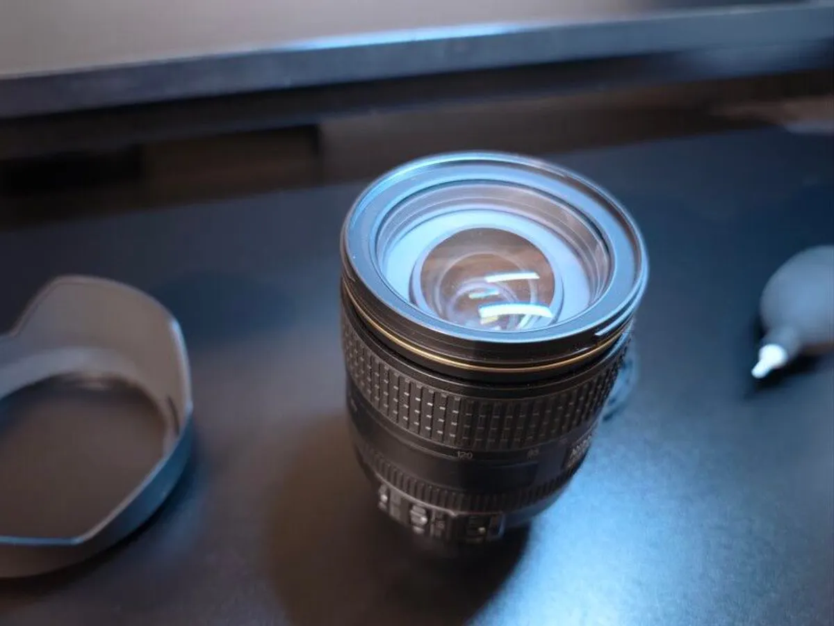Nikon AF-S 24-120mm f4G ED VR FX Full Frame Clean Glass Hood Caps Tested - Image 1