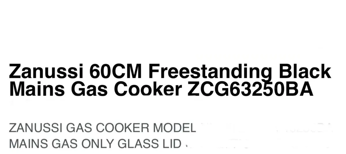 Zanussi 60cm Gas cooker - Image 1