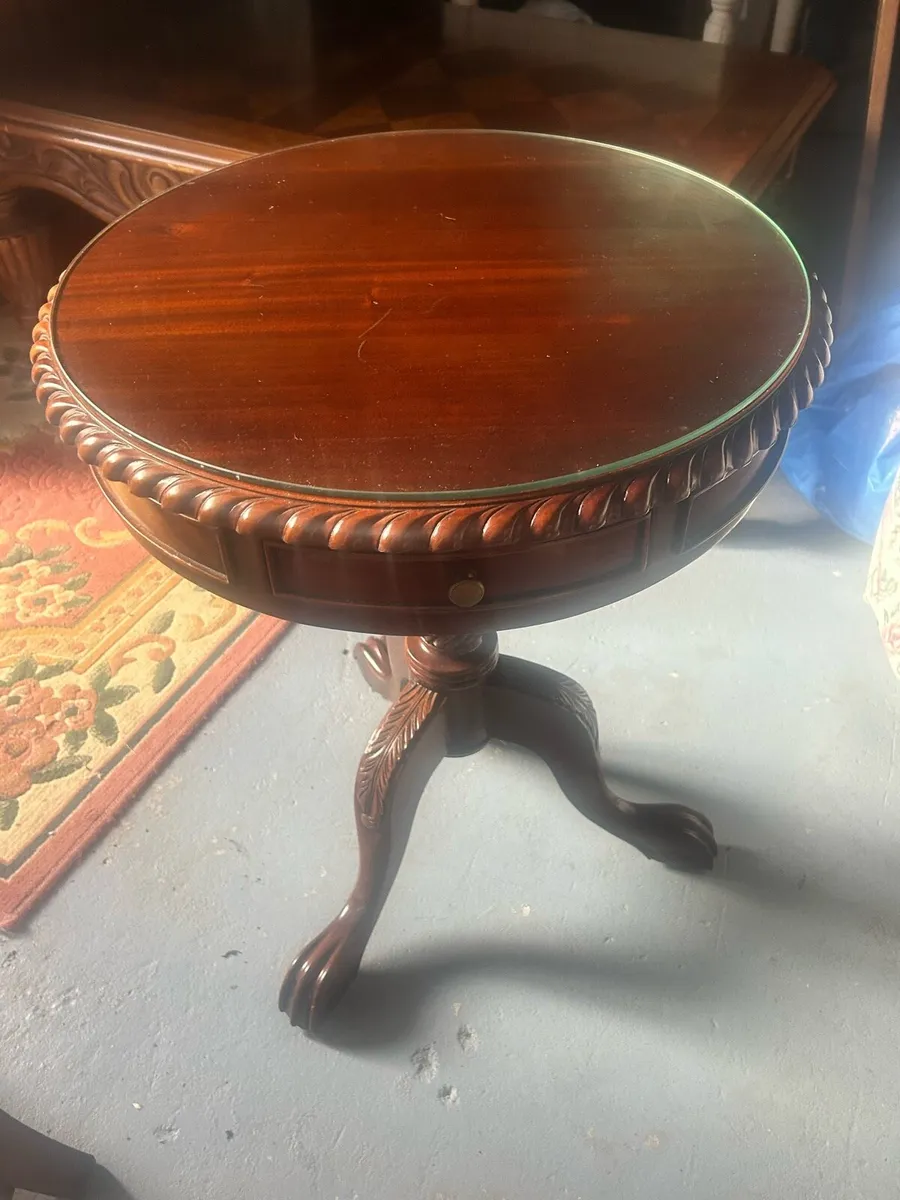 Round Glass Side Table - Image 2