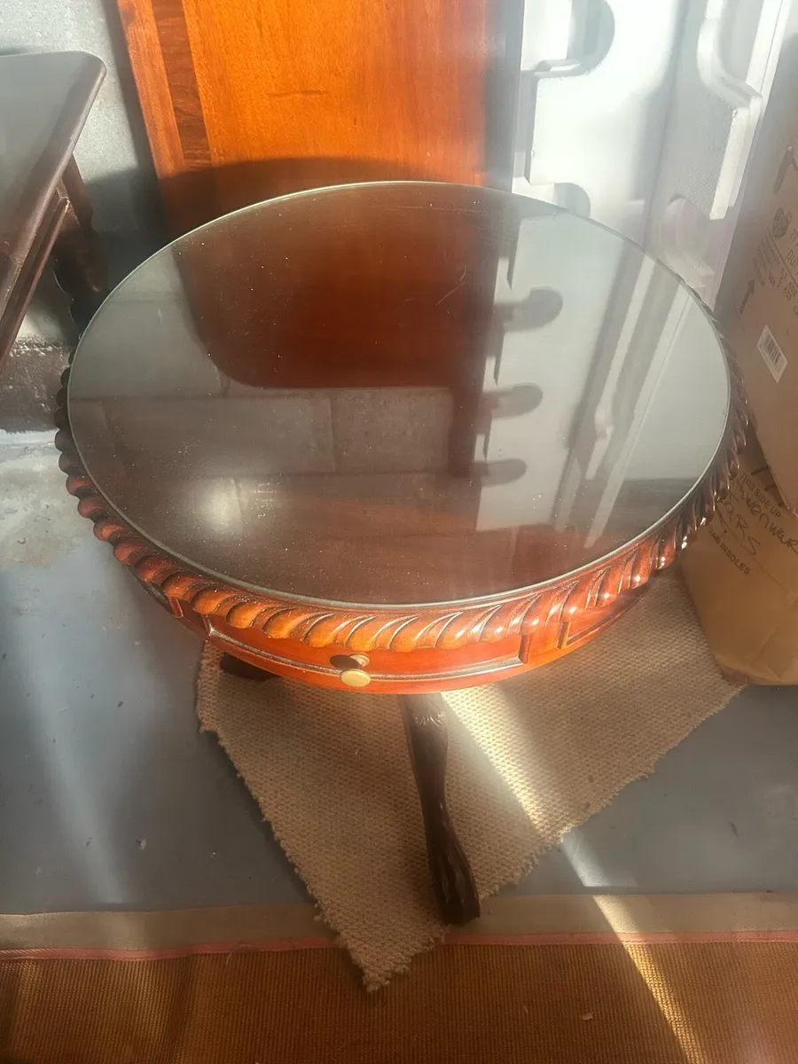 Round Glass Side Table - Image 3