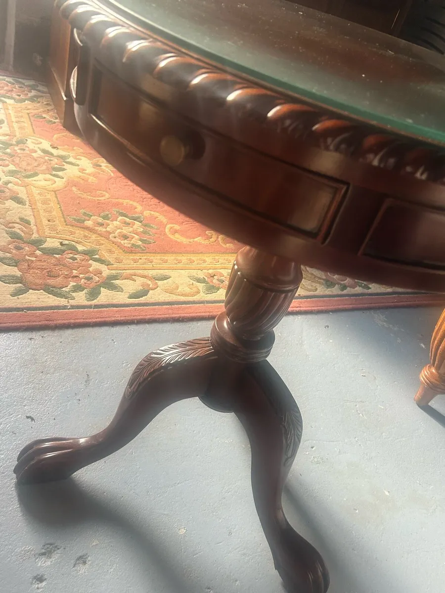 Round Glass Side Table - Image 4