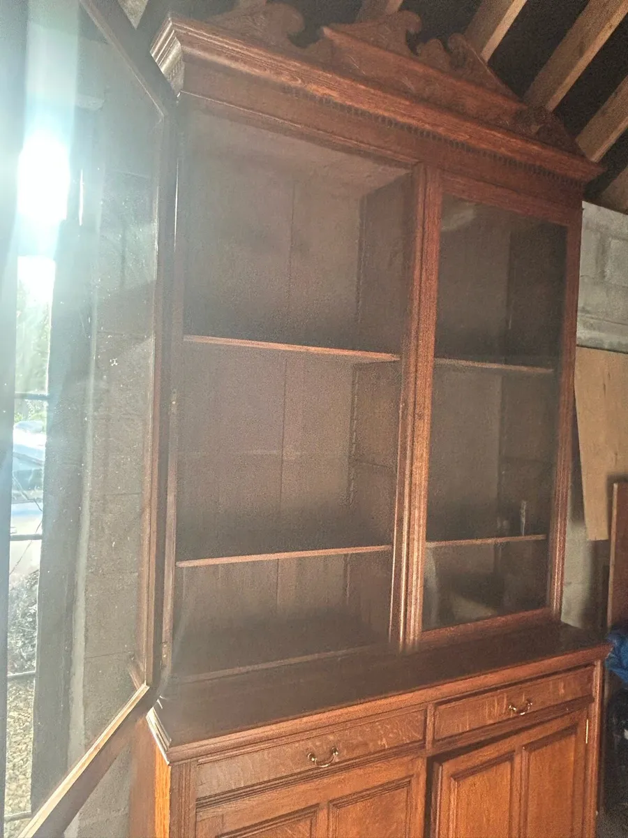 Large Antique Mahogany Bookcase - Image 2