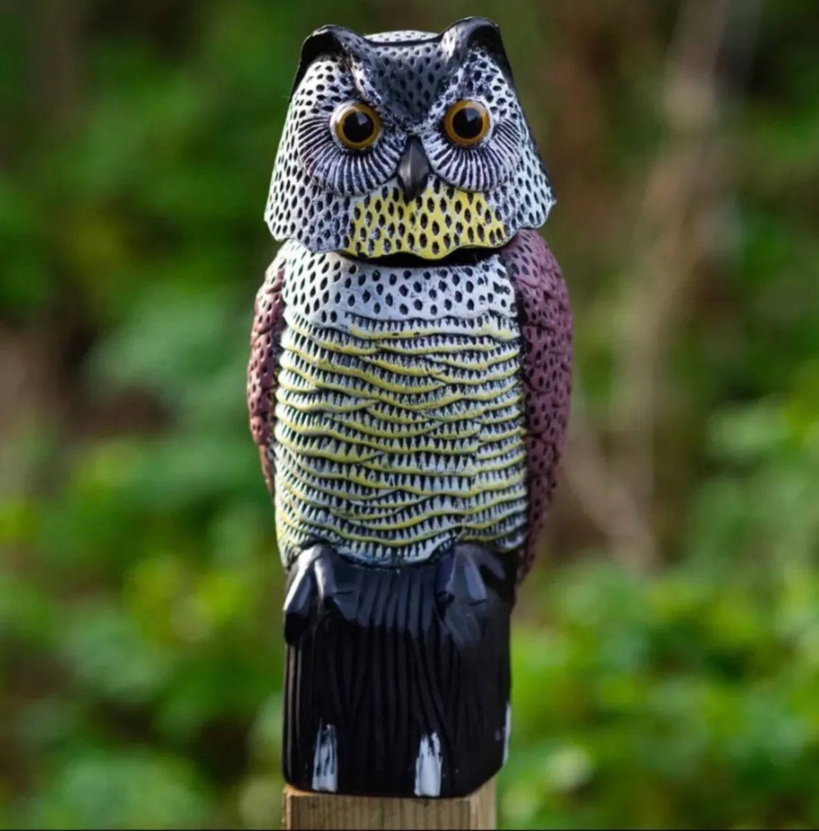 Owl Decoy Bird Pigeon Deterrent Scarecrow - Image 1