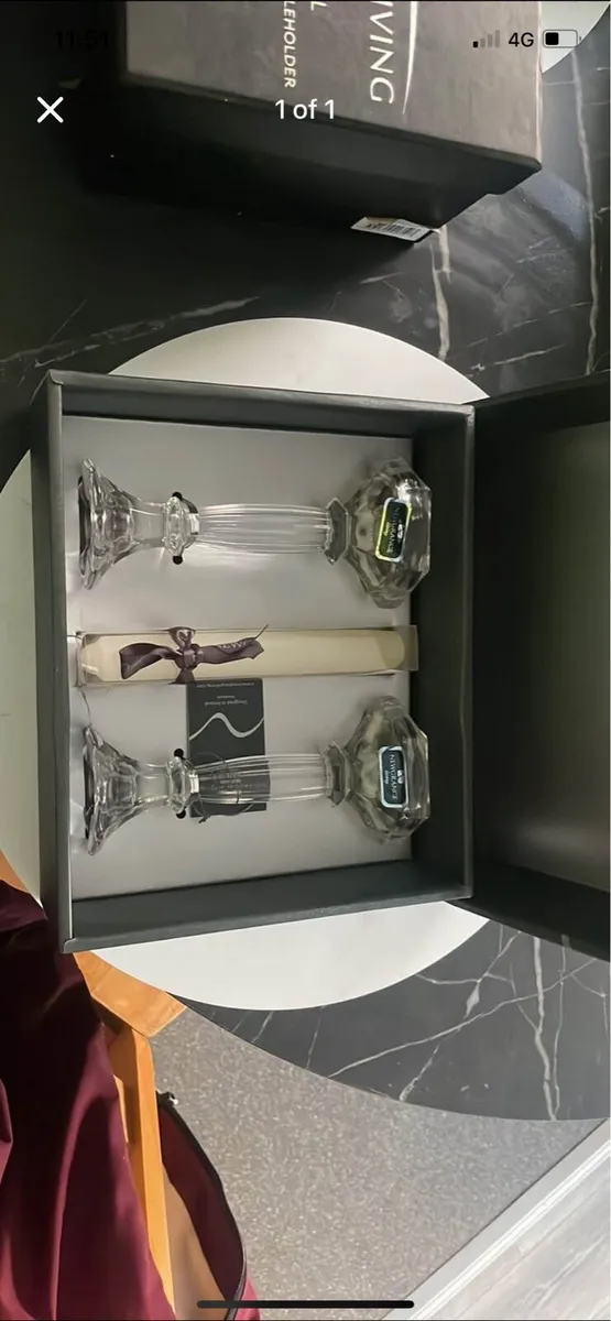 Glass candle holder - Image 1