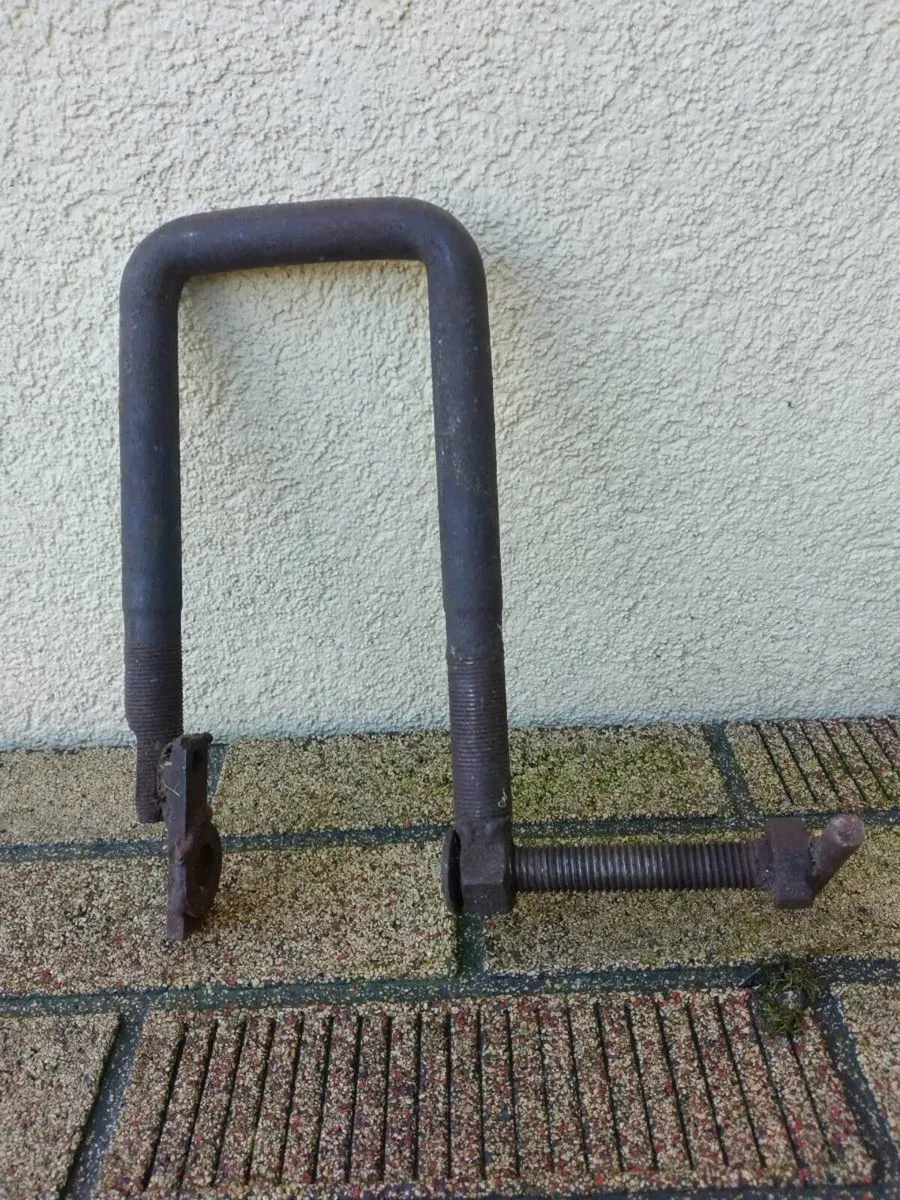 Antique handmade forged U clamp