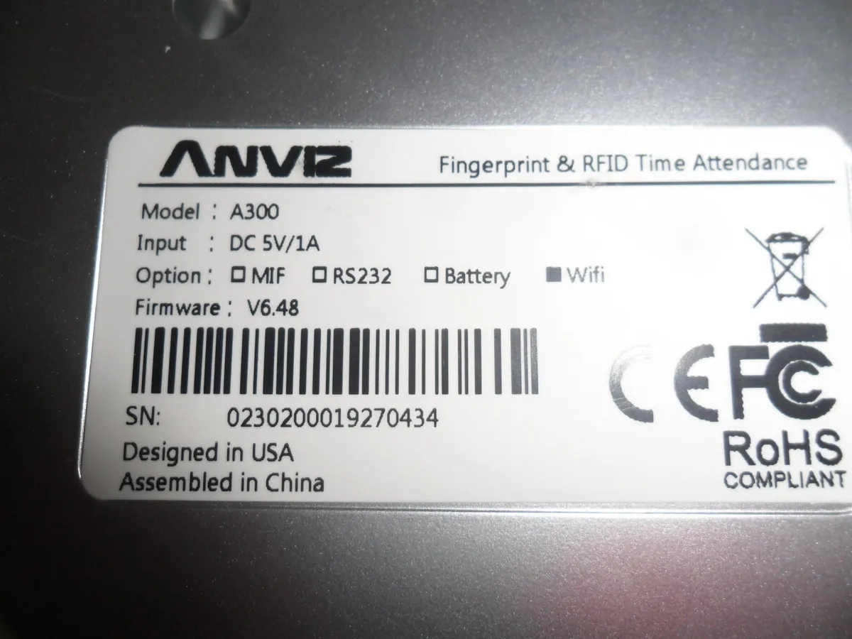 ANVIZ fingerprint employee time clock - Image 3