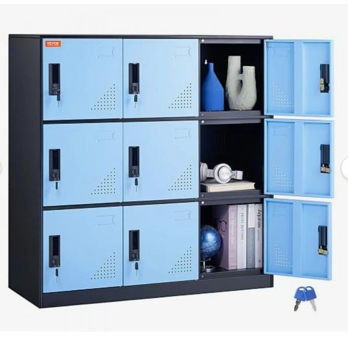 Metal Locker for Employees, 9 Doors Storage - Image 1