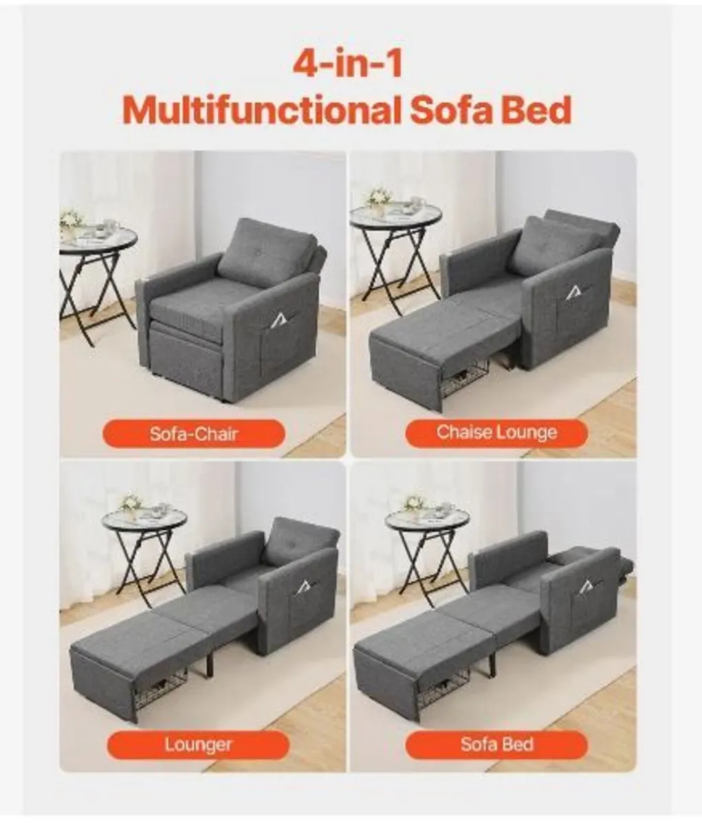 Sleeper Sofa Bed, Convertible Sleeper Bed - Image 4