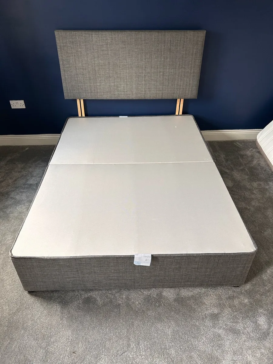 Double bed and headboard