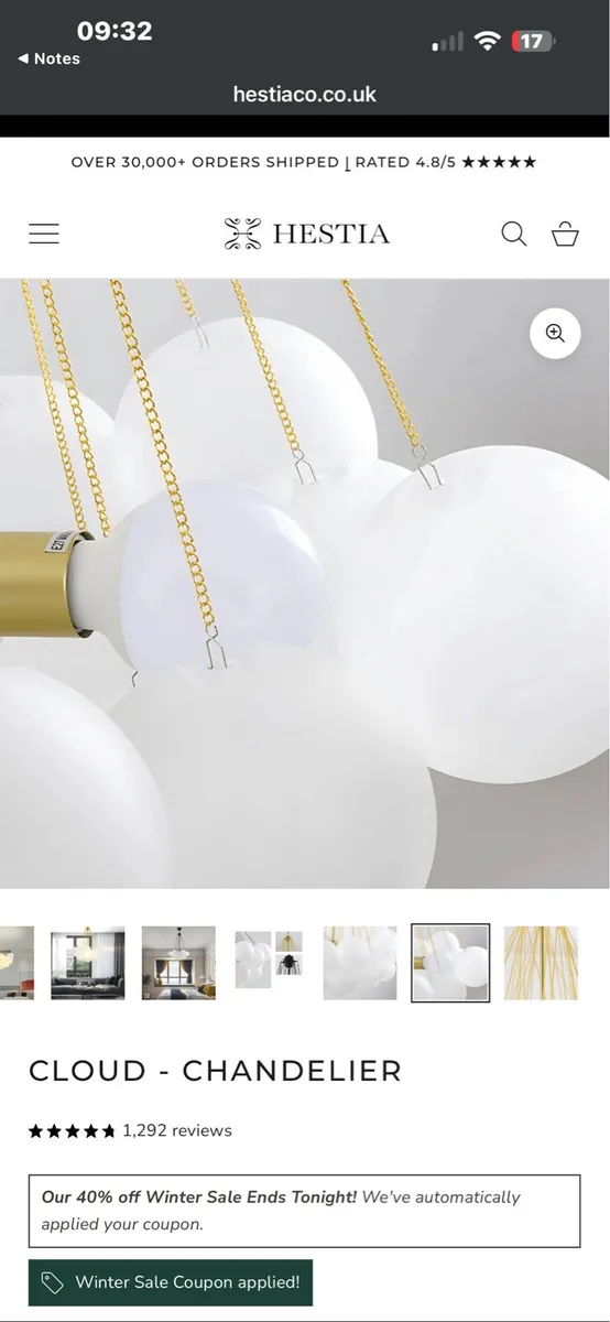 Ceiling Light - Gold - Image 4