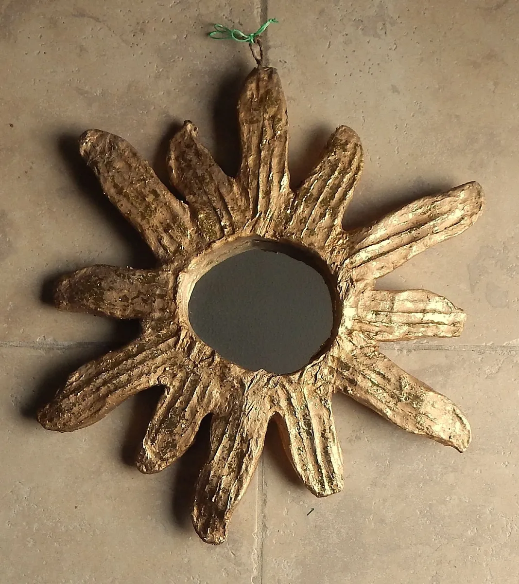 Vintage Papier Mache Wall Mirror - Image 1