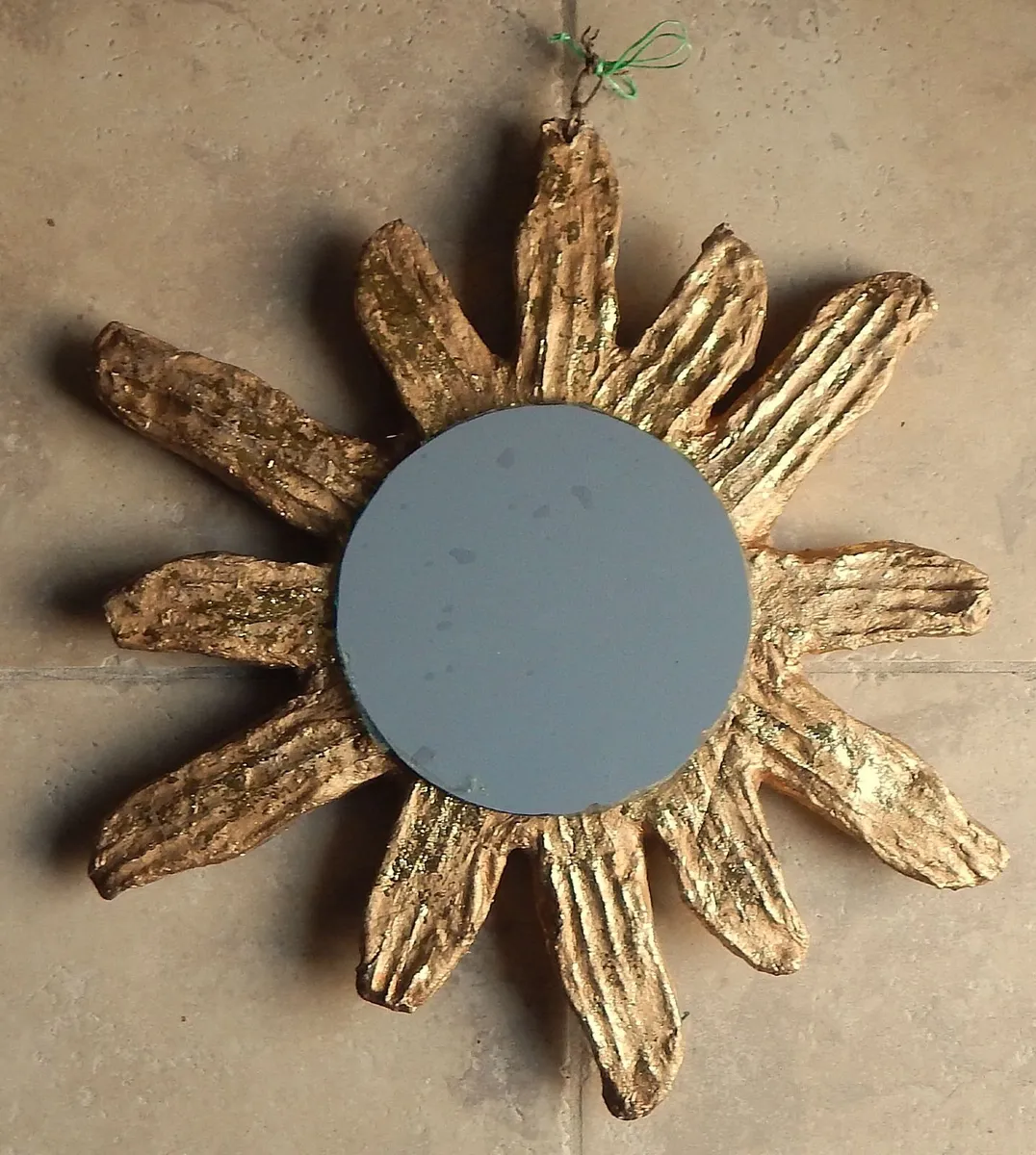 Vintage Papier Mache Wall Mirror - Image 4