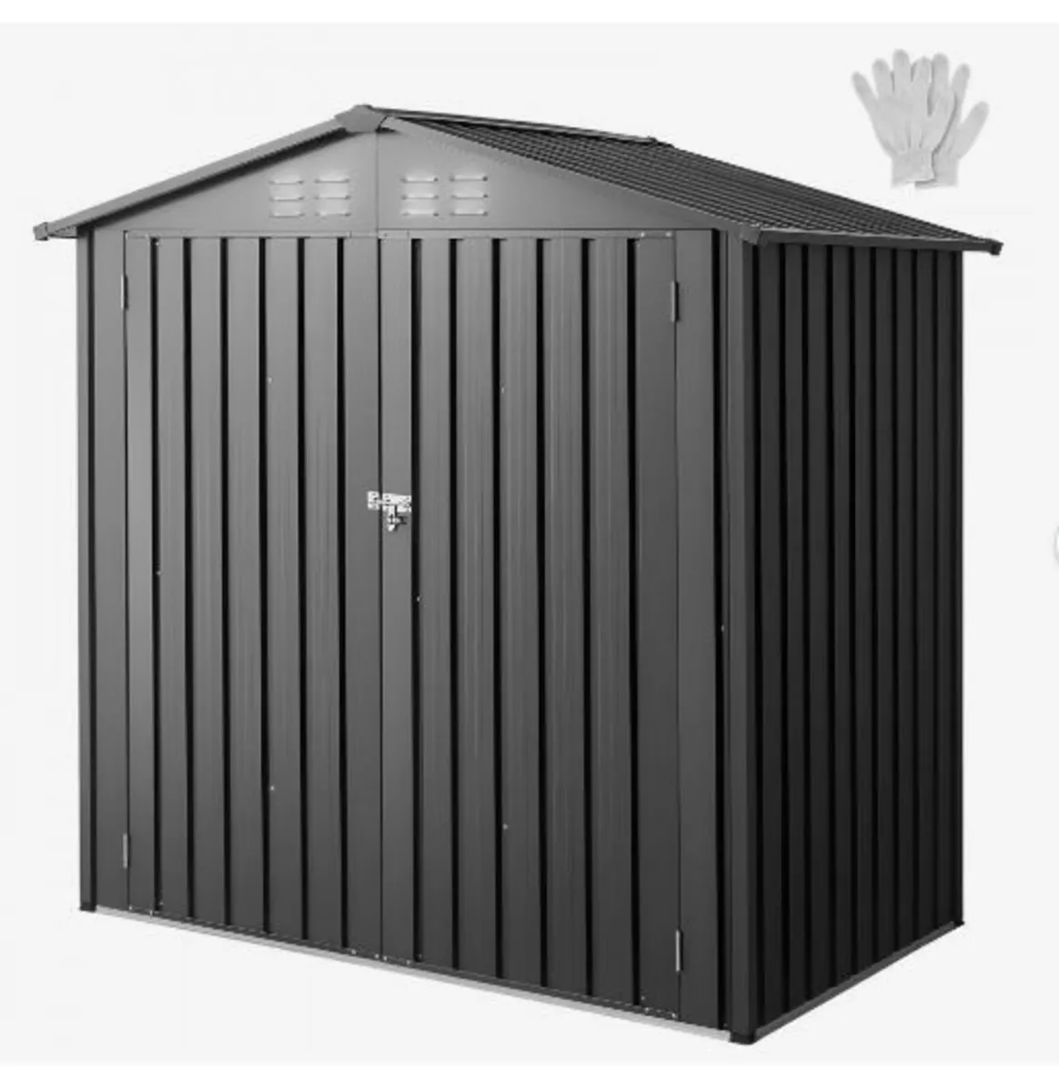 1860 x 1210 x 1841 mm Metal Garden Shed - Image 1