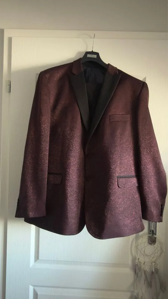 suit jacket-Jacquard Floral Blazer - Image 3