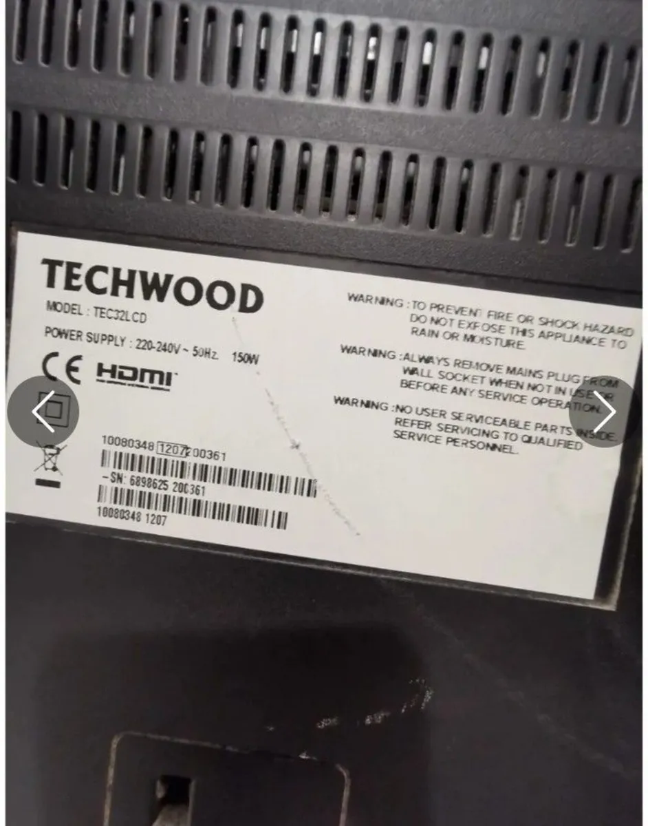 Techwood 32inch Tv not Smart - Image 3