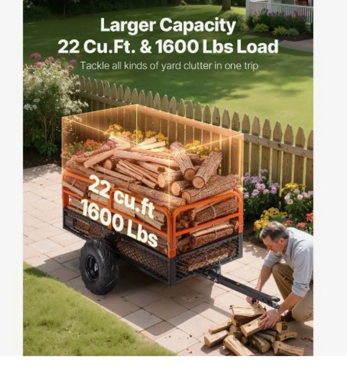 Garden Utility Trailer, 22 Cu. Ft. & 725 kg - Image 4