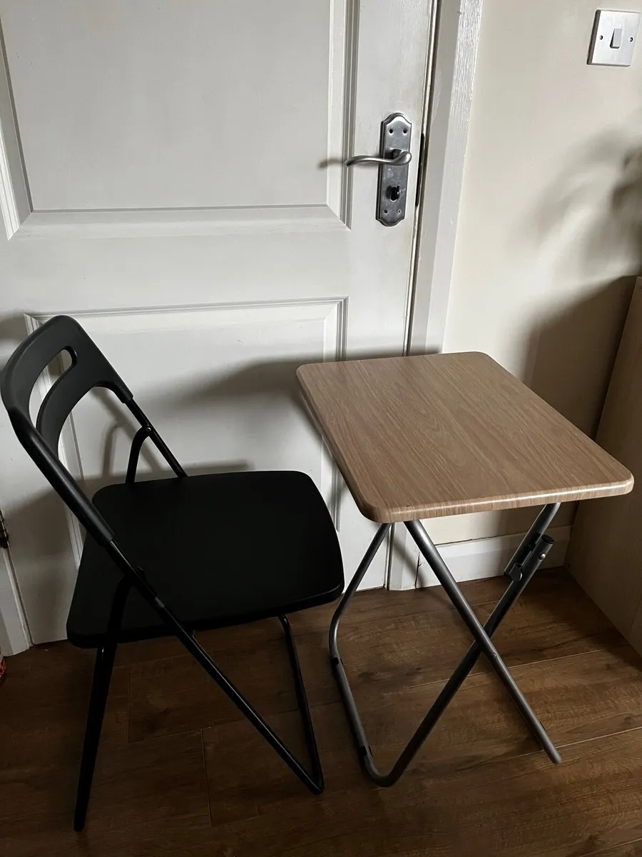 IKEA Foldable Desk and Chair - Image 1