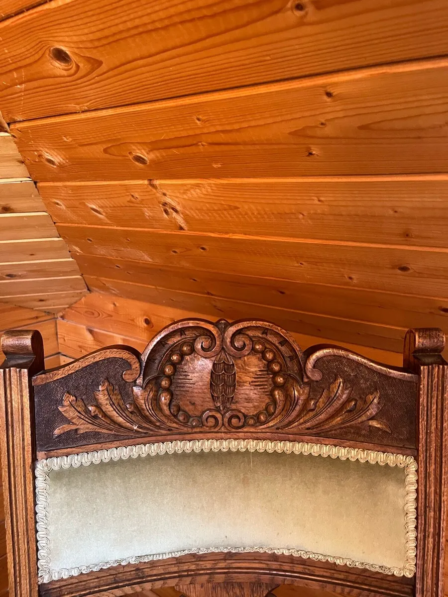 Antique Wooden Dinning Chairs - Image 4