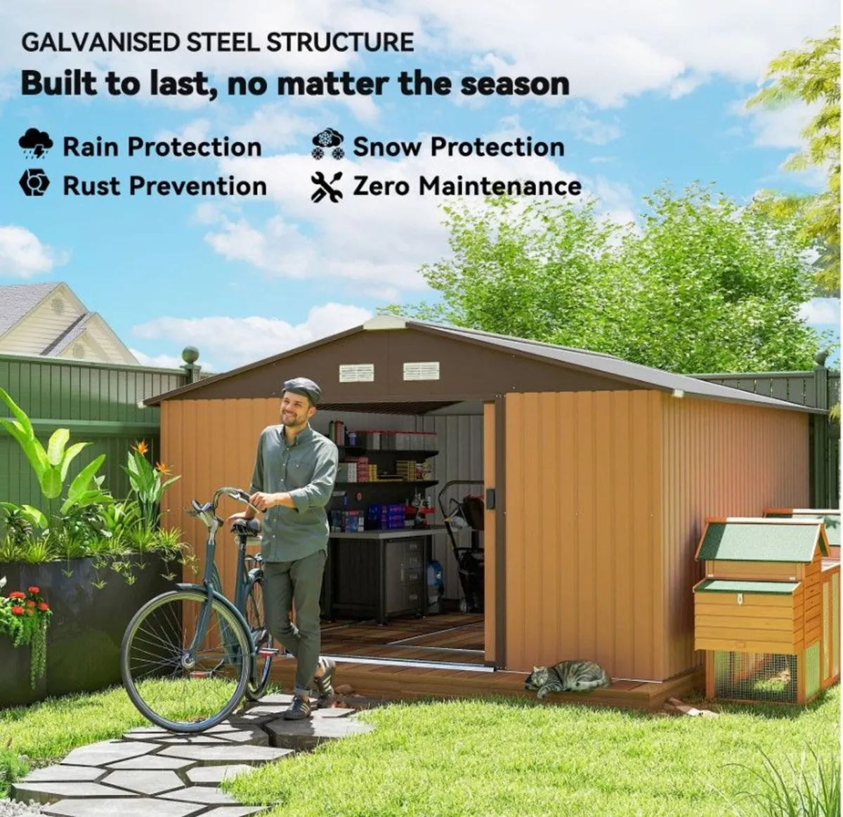 13 x 11ft Metal Shed Large - Image 2