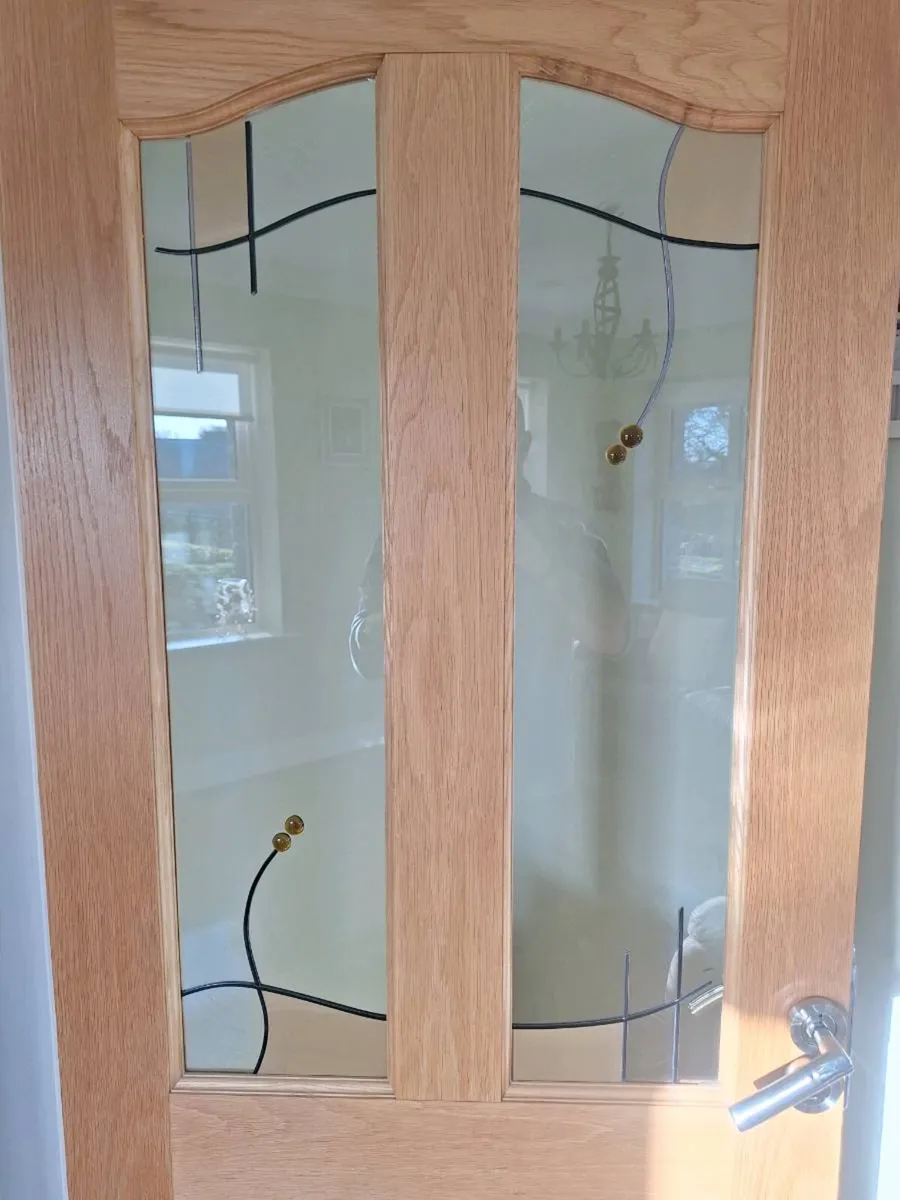 Double oak glass doors - Image 2