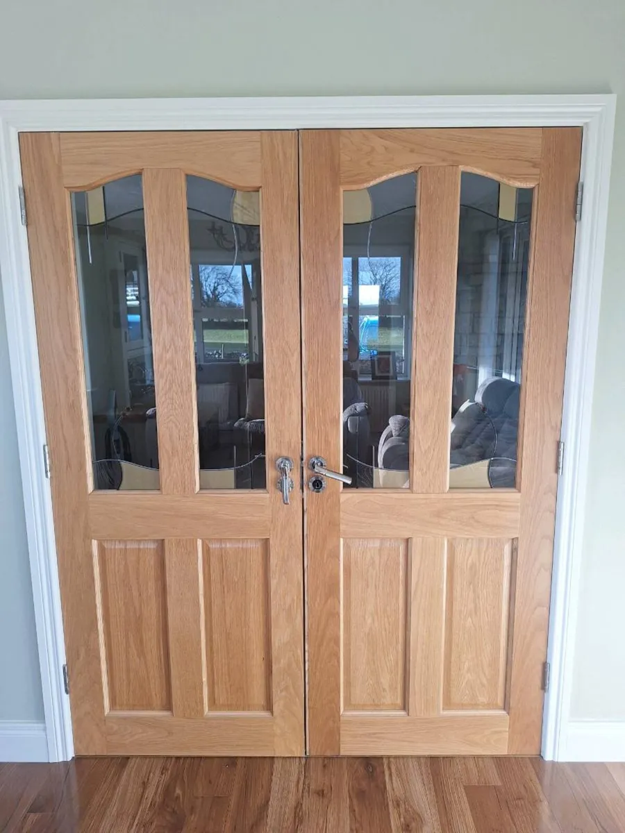 Double oak glass doors - Image 3