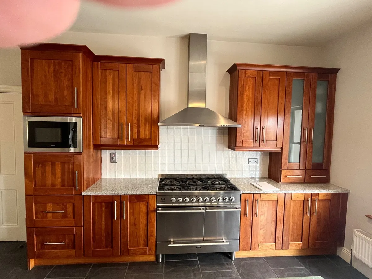 Solid cherrywood kitchen for sale - Image 1