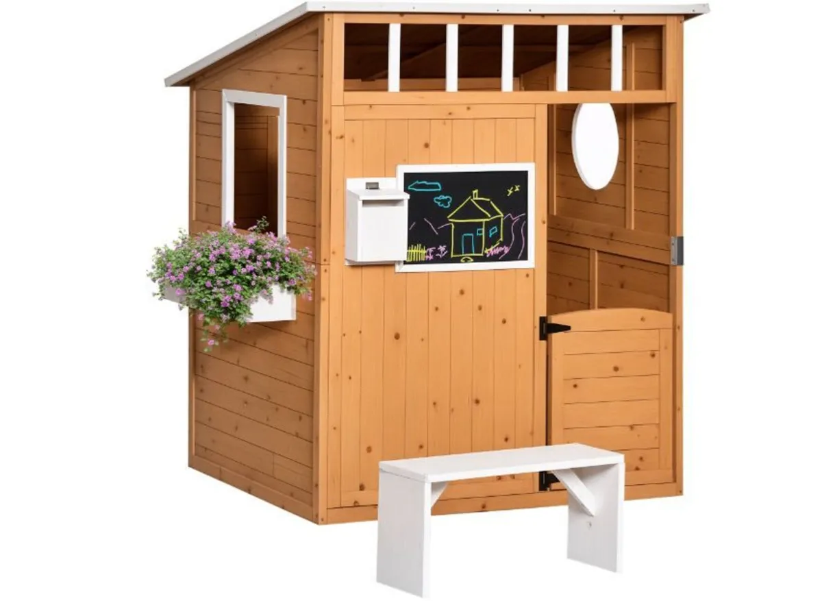 Wooden Playhouse for Kids Outdoor - Image 1