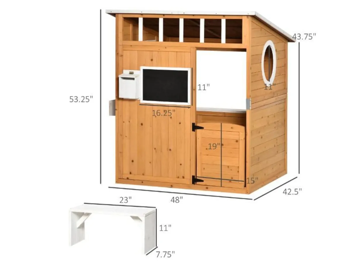 Wooden Playhouse for Kids Outdoor - Image 2
