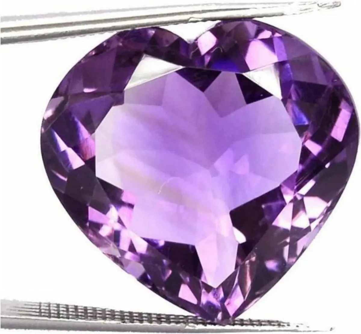 Vintage Authentic Heart Shape Natural Amethyst - Image 4