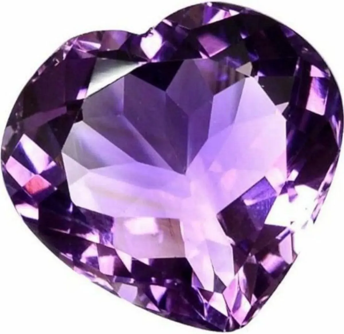 Vintage Authentic Heart Shape Natural Amethyst - Image 2
