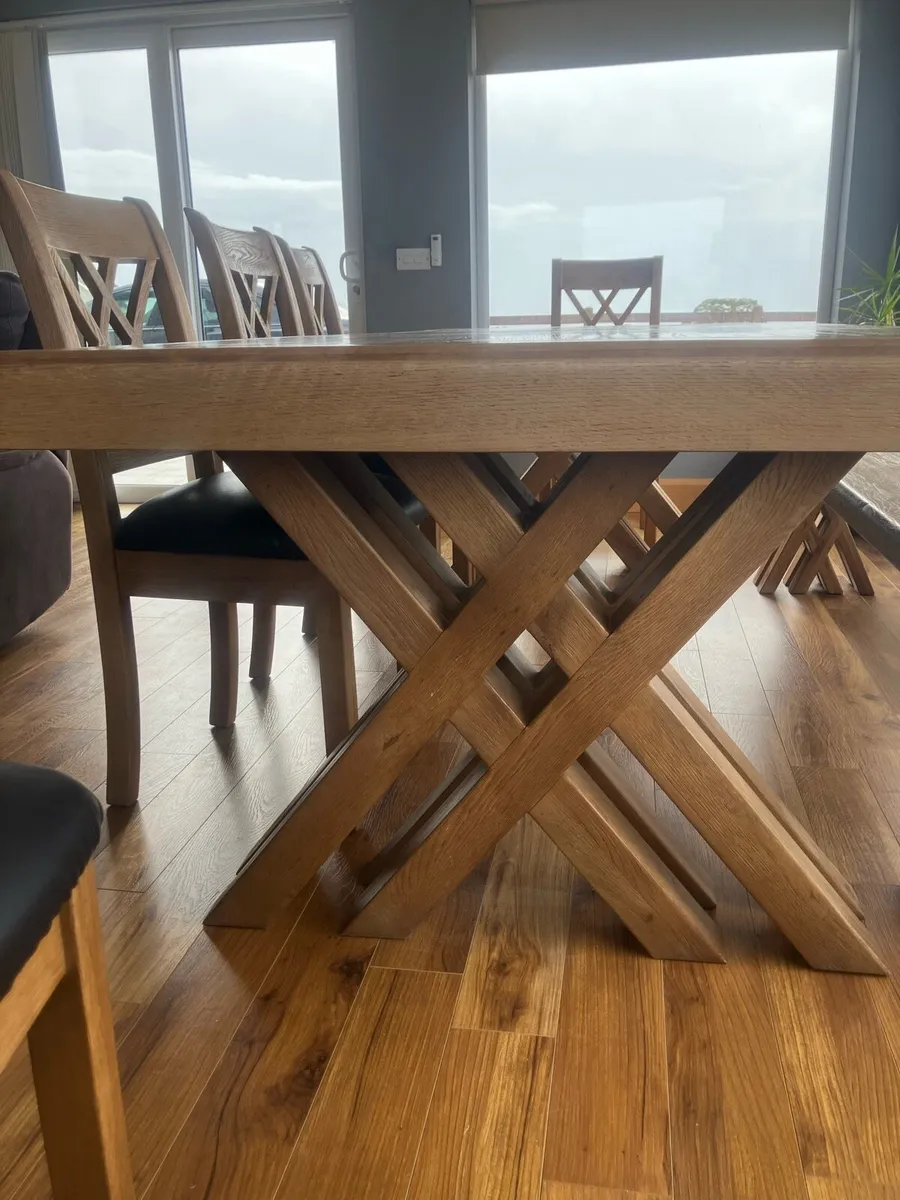 Solid Oak Dining table 2.7 meters x 1.1 meters - Image 2