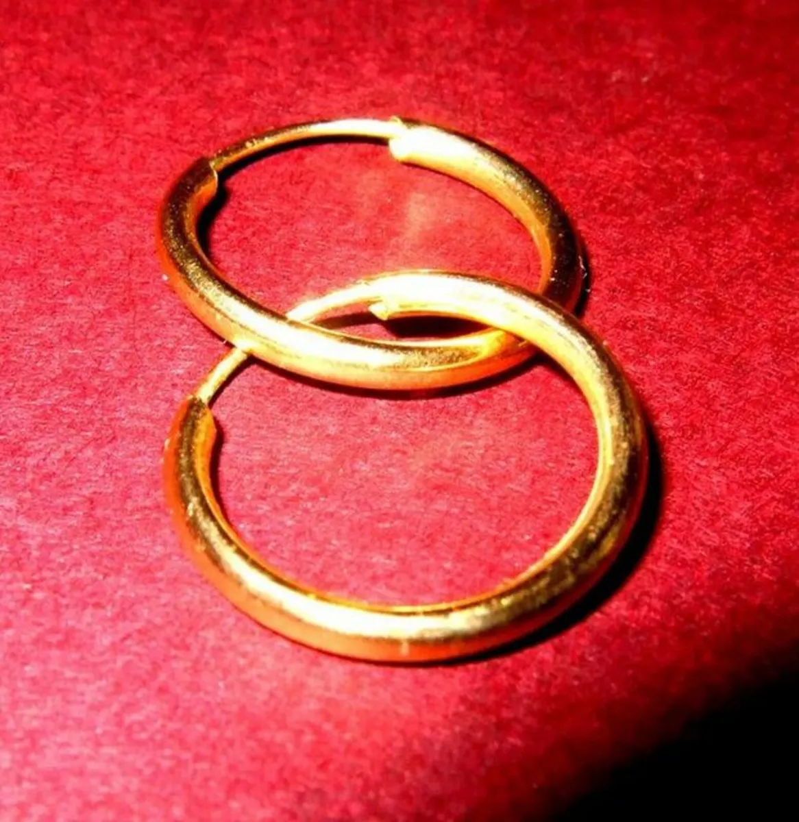 Vintage 9ct Gold Hoop Earrings - Image 3