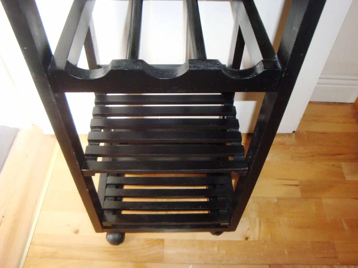 Black kitchen trolley - Image 4