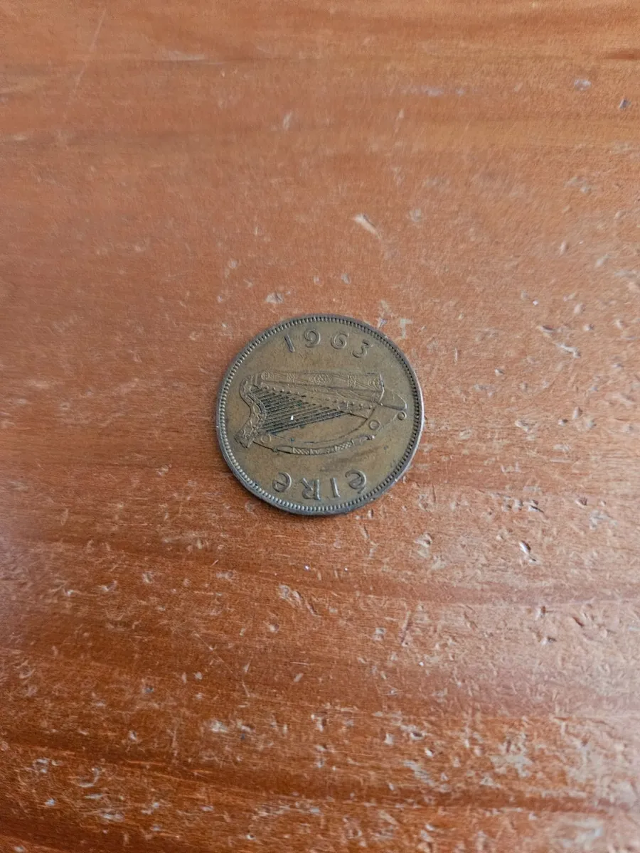 Vintage Irish One Penny Coin 1963 - Image 2