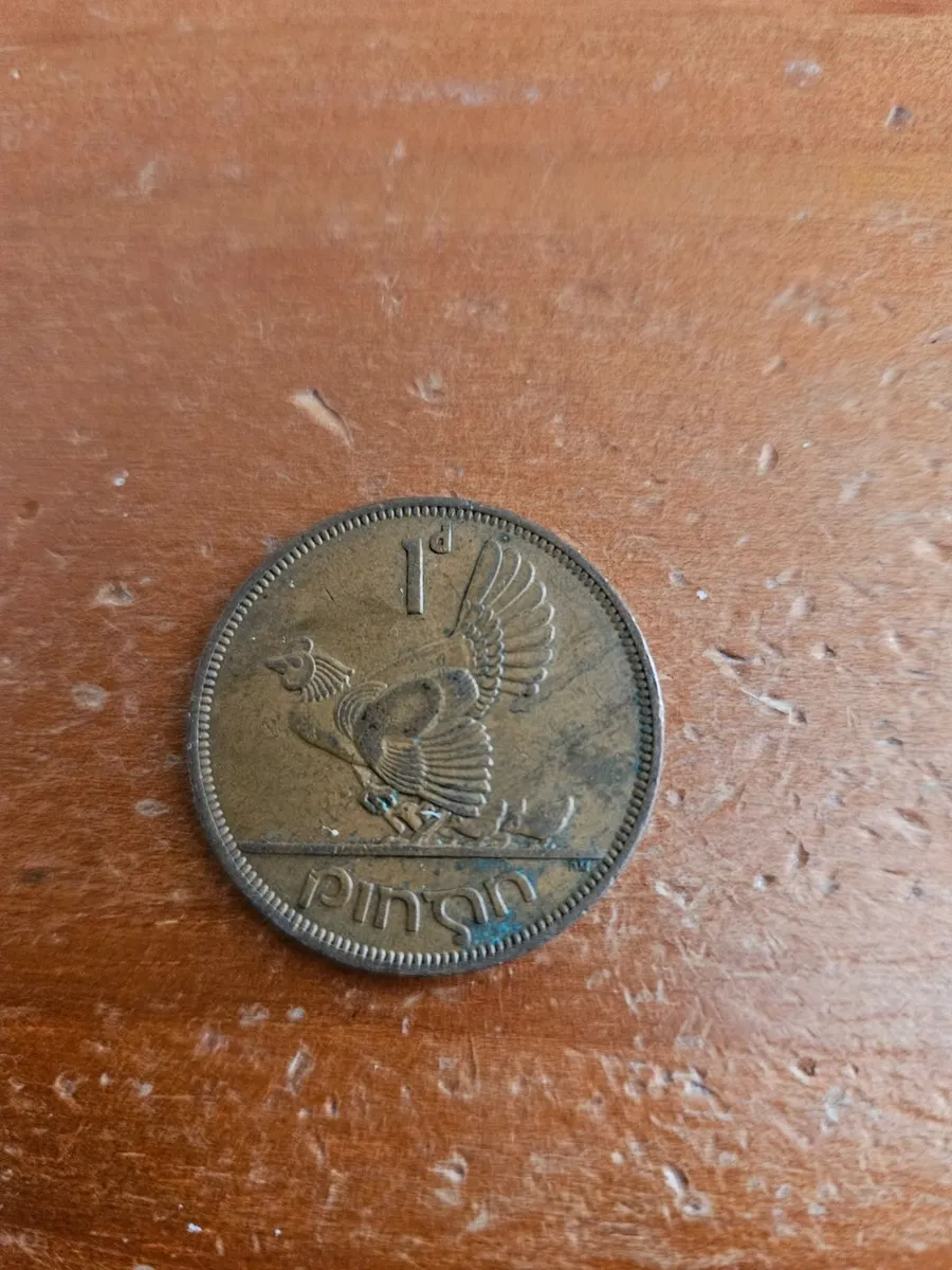 Vintage Irish One Penny Coin 1963 - Image 1