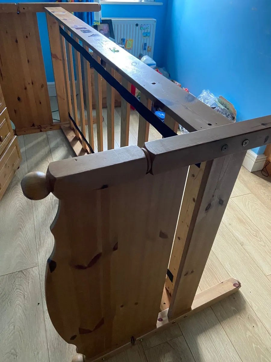 Pine singe Bed 3 ft / Study desk - Image 1