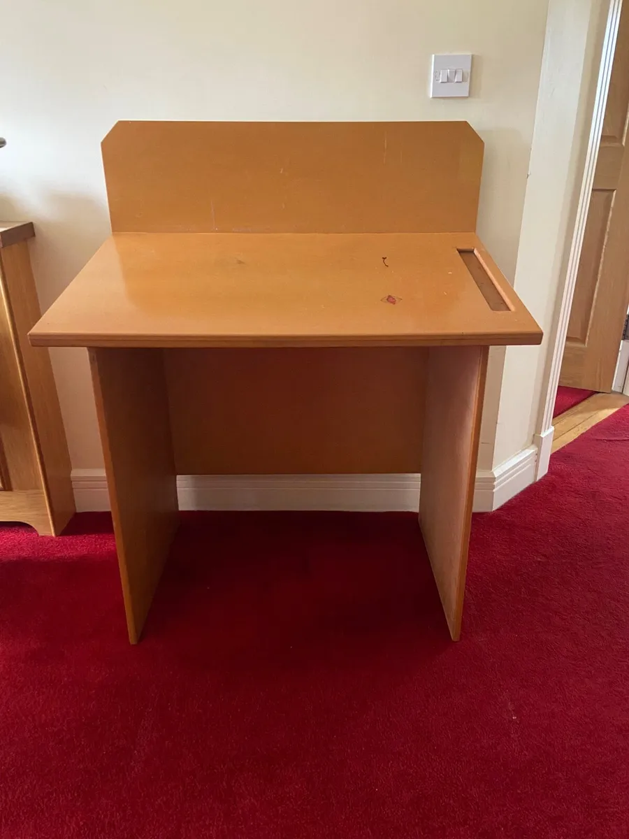 Pine singe Bed 3 ft / Study desk - Image 4