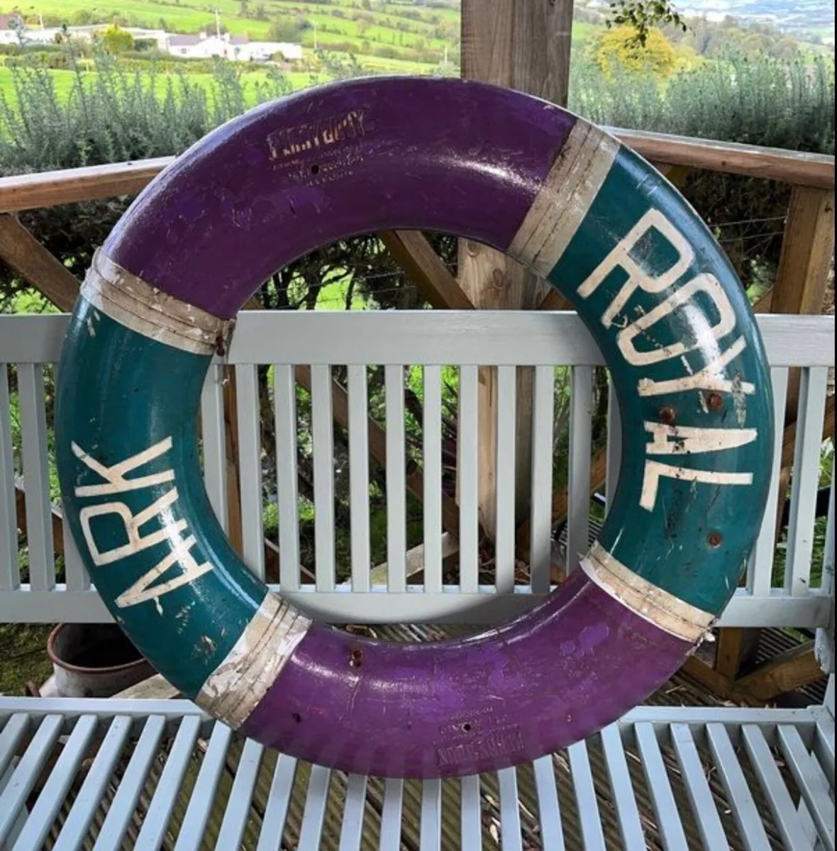 Large Vinatge Life Ring Royal Ark