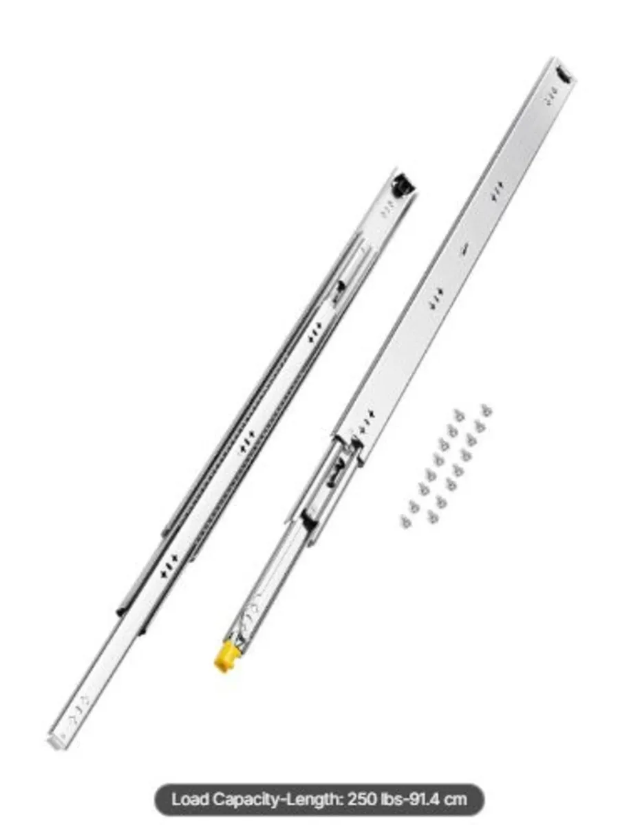 1 Pair Full Extension Drawer Slides 16 18 20 24 30 - Image 1