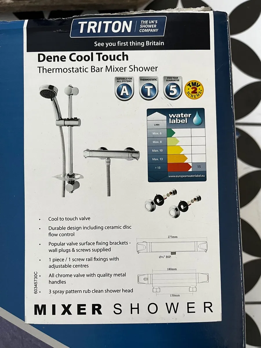 Triton Dene Cool Touch thermo bar mixer shower - Image 2