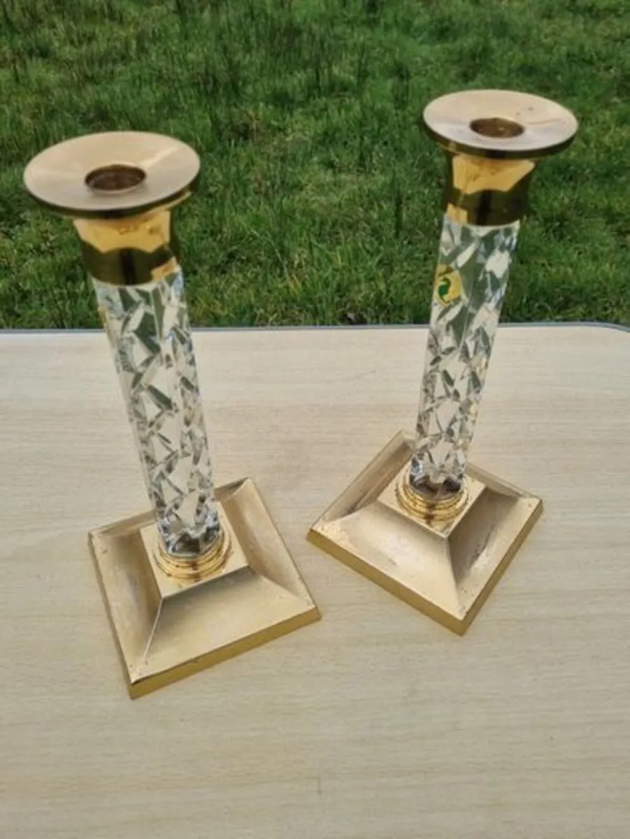 Pair of Vintage Waterford Crystal Candlesticks - Image 4