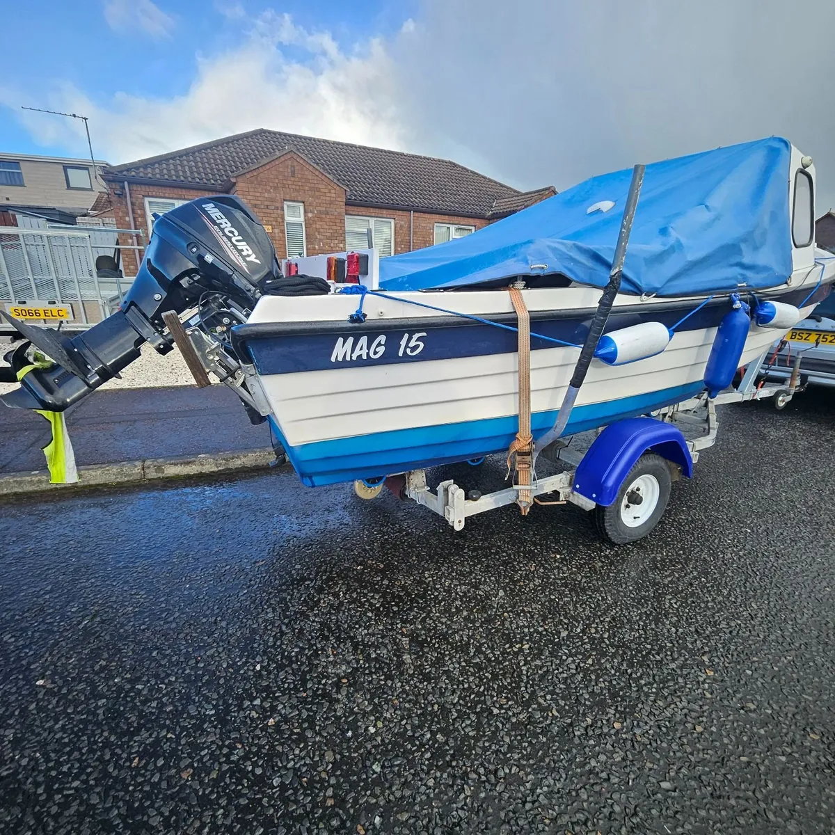 MAG 15 BOAT, TRAILER,2 ENGINES, COMPLETE PACKAGE, - Image 1