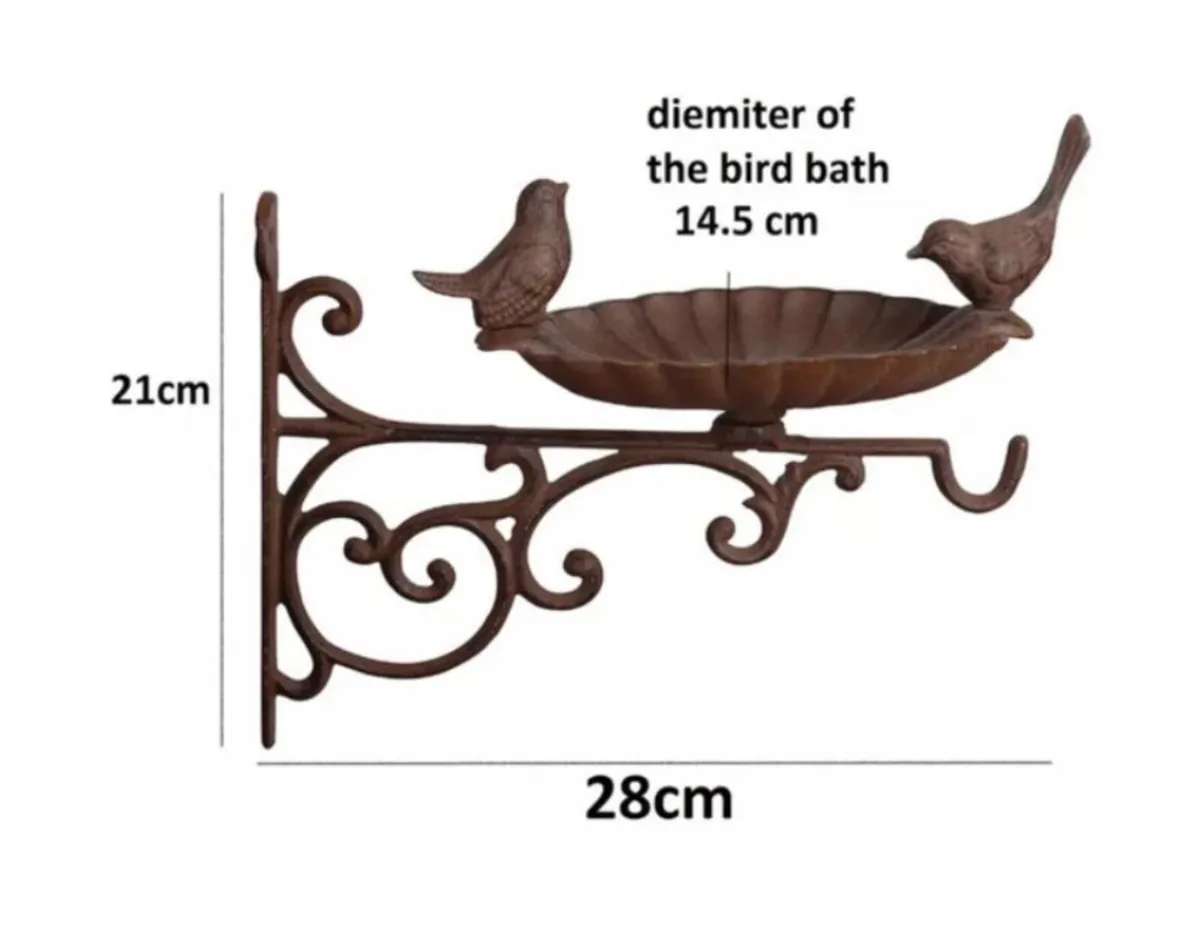 Cast Iron Bird Feeder Water Bath NEW - Image 2