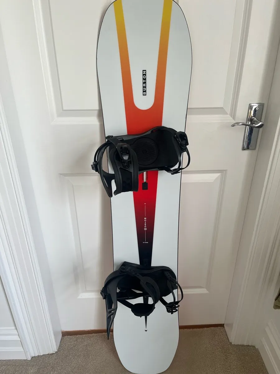 Burton Snowboard with Union Bindings and Boots - Image 1