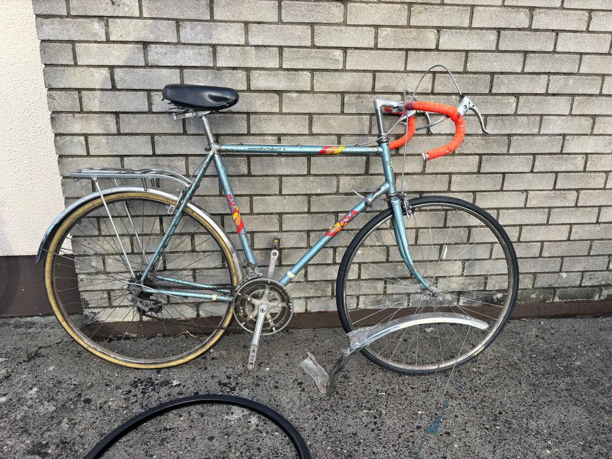 2 x Vintage steel road bike bundle - Image 2