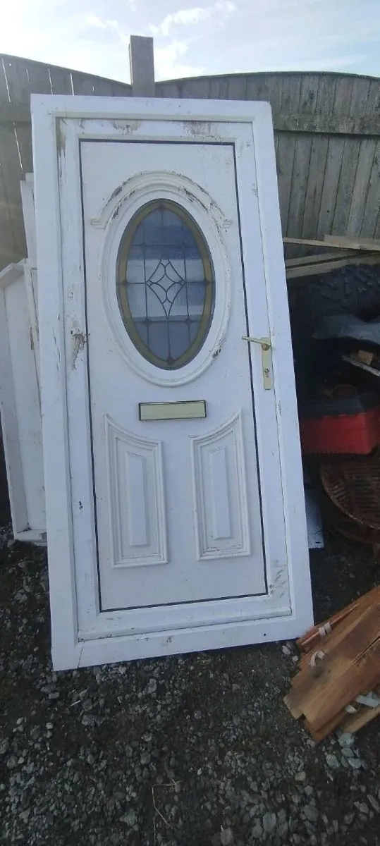 2 Dubbile glassed pvc windows&front door for sale - Image 1