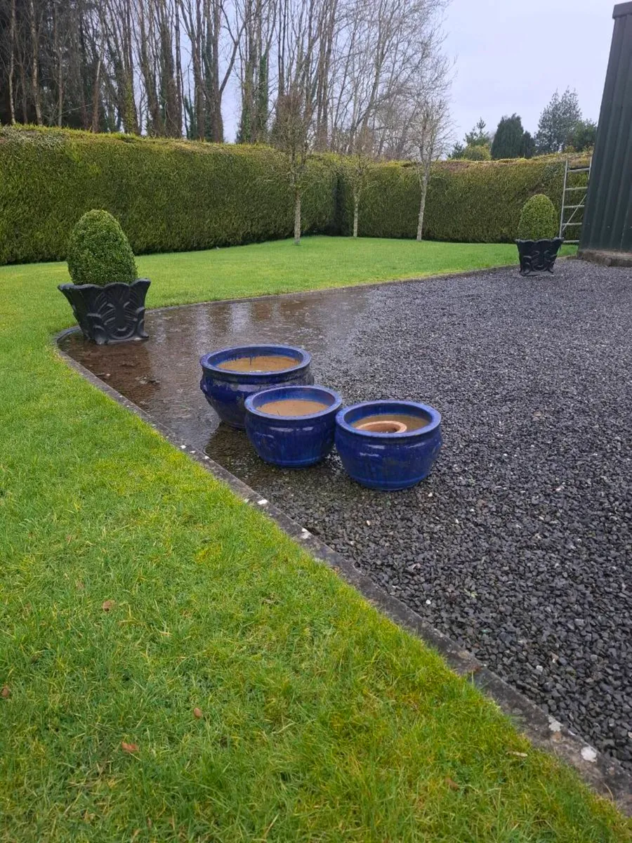 Three Blue ceramic pots - Image 2