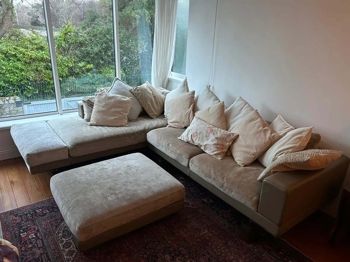 Roche bobois L Shaped Sofa Poof NOT included - Image 1