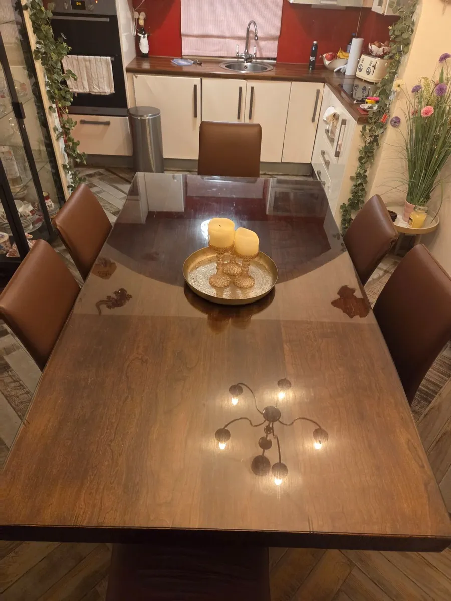 Solid Wood Dining Table & 6 Chairs – €699 - Image 1