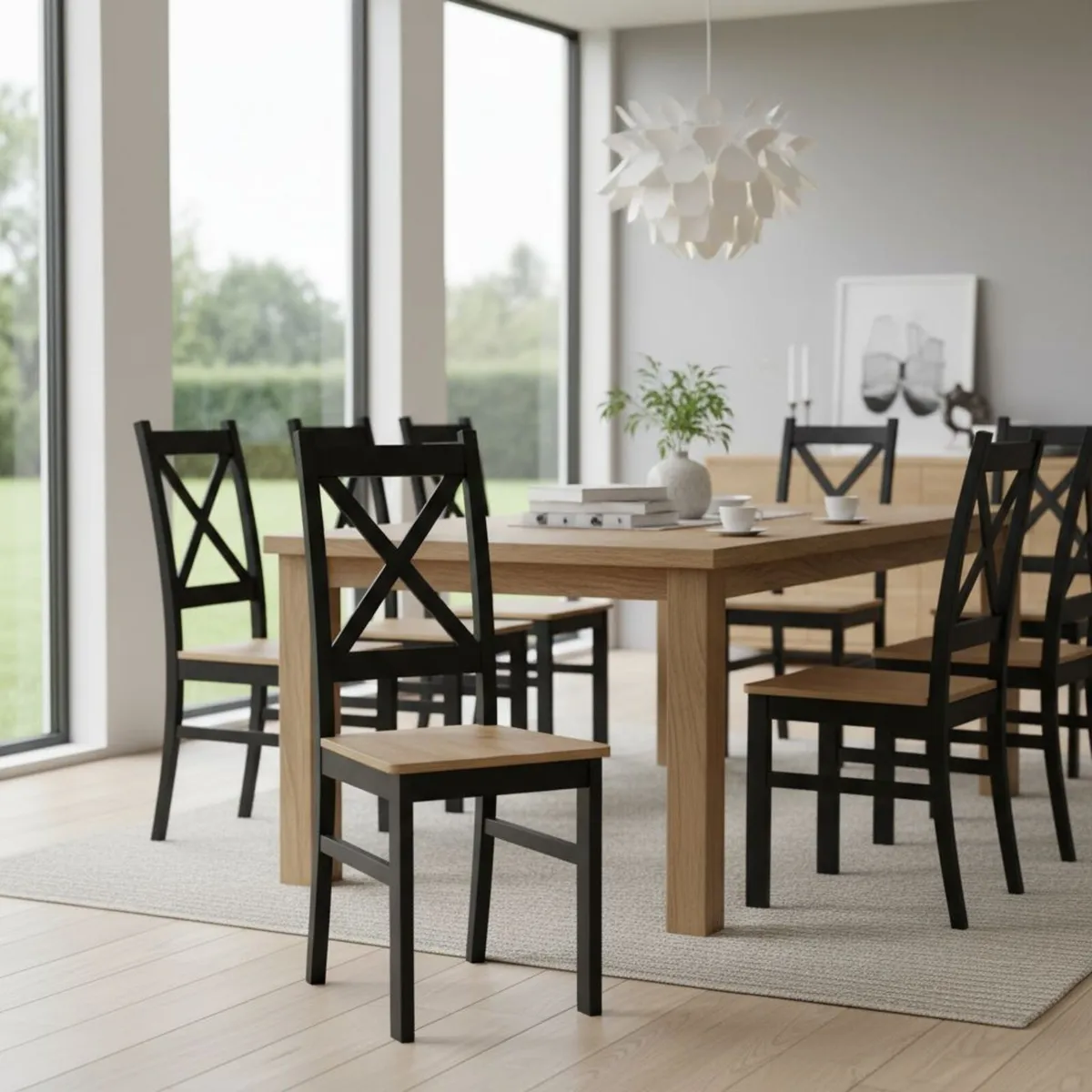 Dining Set 4 Chairs and 100×70 Laminate Table - Image 1